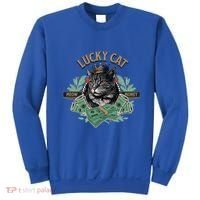 Lucky Cat Meow Money Cat Lovers Gift Sweatshirt thumb 0