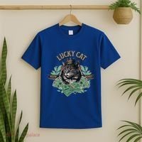 Lucky Cat Meow Money Cat Lovers Gift T-Shirt thumb 2
