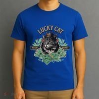 Lucky Cat Meow Money Cat Lovers Gift T-Shirt thumb 3