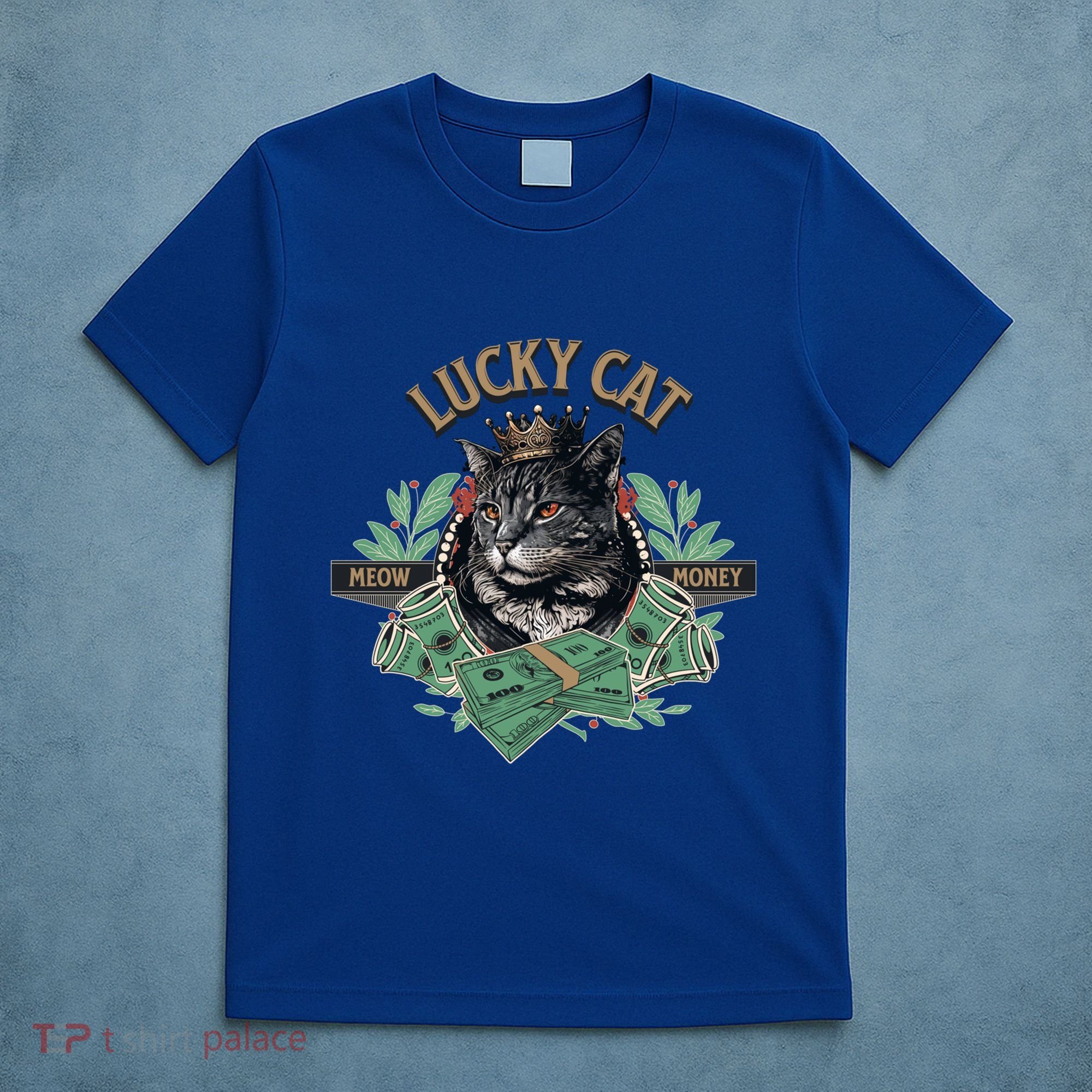 Lucky Cat Meow Money Cat Lovers Gift T-Shirt