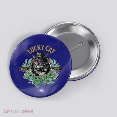Lucky Cat Meow Money Cat Lovers Gift Button