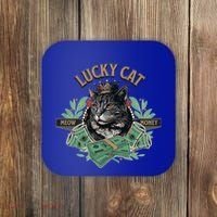 Lucky Cat Meow Money Cat Lovers Gift Coaster thumb 0