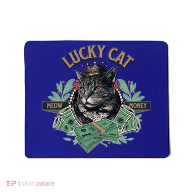 Lucky Cat Meow Money Cat Lovers Gift Mousepad