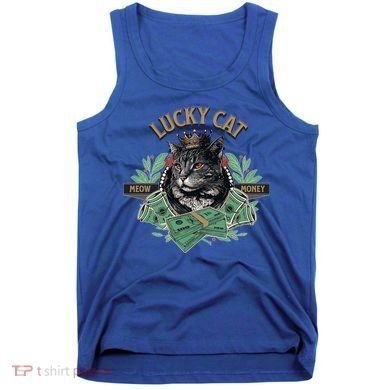 Lucky Cat Meow Money Cat Lovers Gift Tank Top