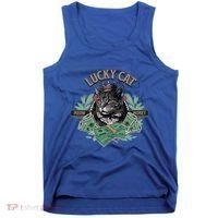 Lucky Cat Meow Money Cat Lovers Gift Tank Top thumb 0