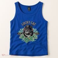 Lucky Cat Meow Money Cat Lovers Gift Tank Top thumb 2