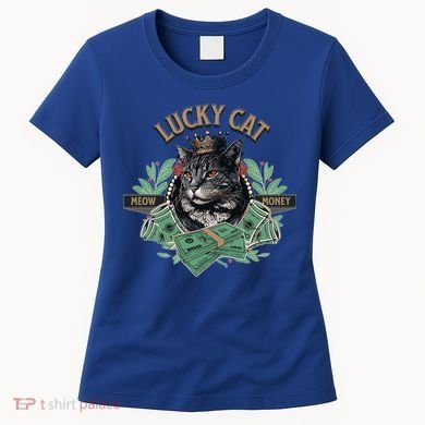 Lucky Cat Meow Money Cat Lovers Gift Women's T-Shirt
