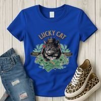 Lucky Cat Meow Money Cat Lovers Gift Women's T-Shirt thumb 3