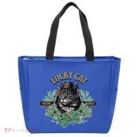 Lucky Cat Meow Money Cat Lovers Gift Tote Bag thumb 0