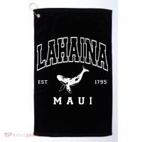 Lahaina Collegiate Maui Hawaii Strong Letterman Golf Towel thumb 0