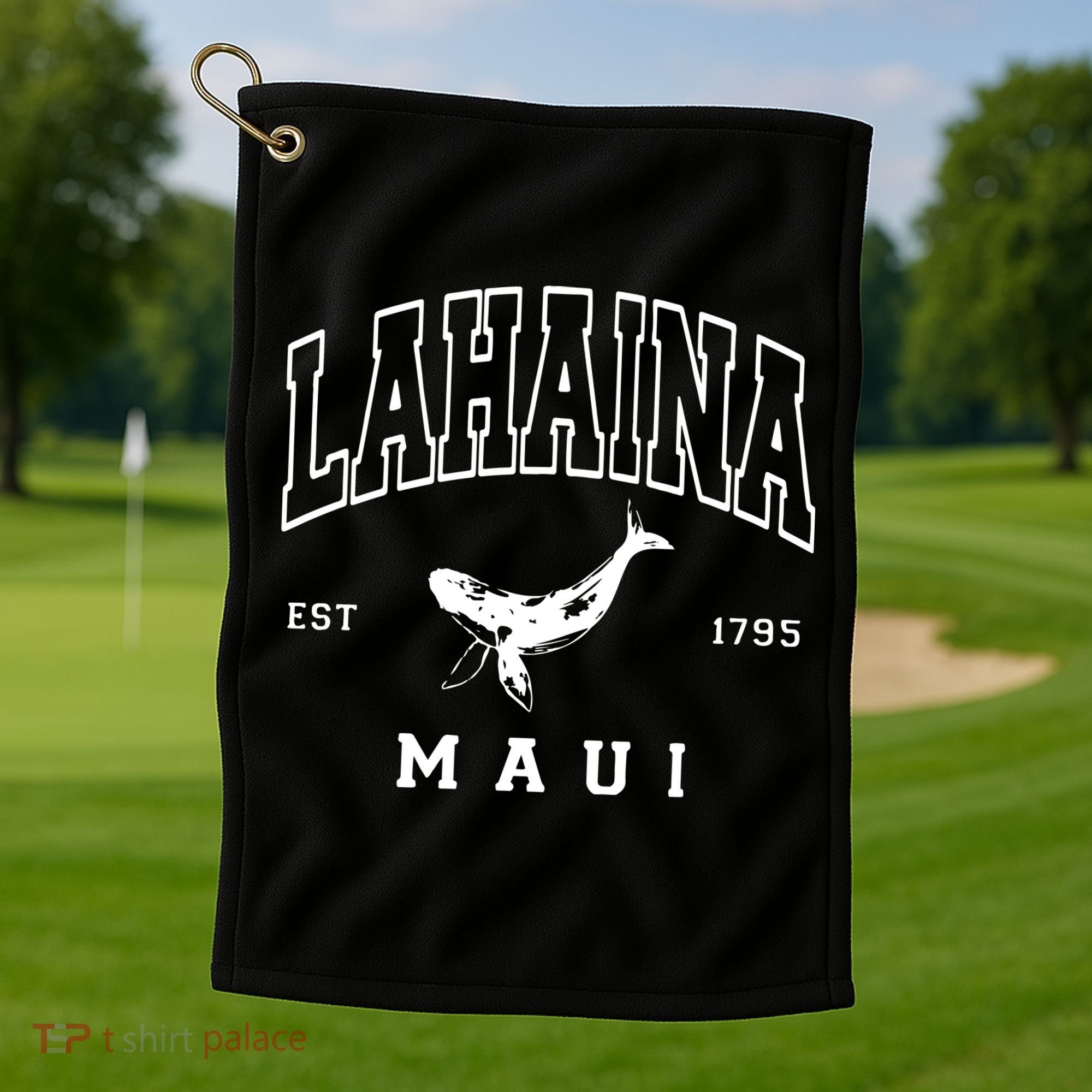 Lahaina Collegiate Maui Hawaii Strong Letterman Golf Towel