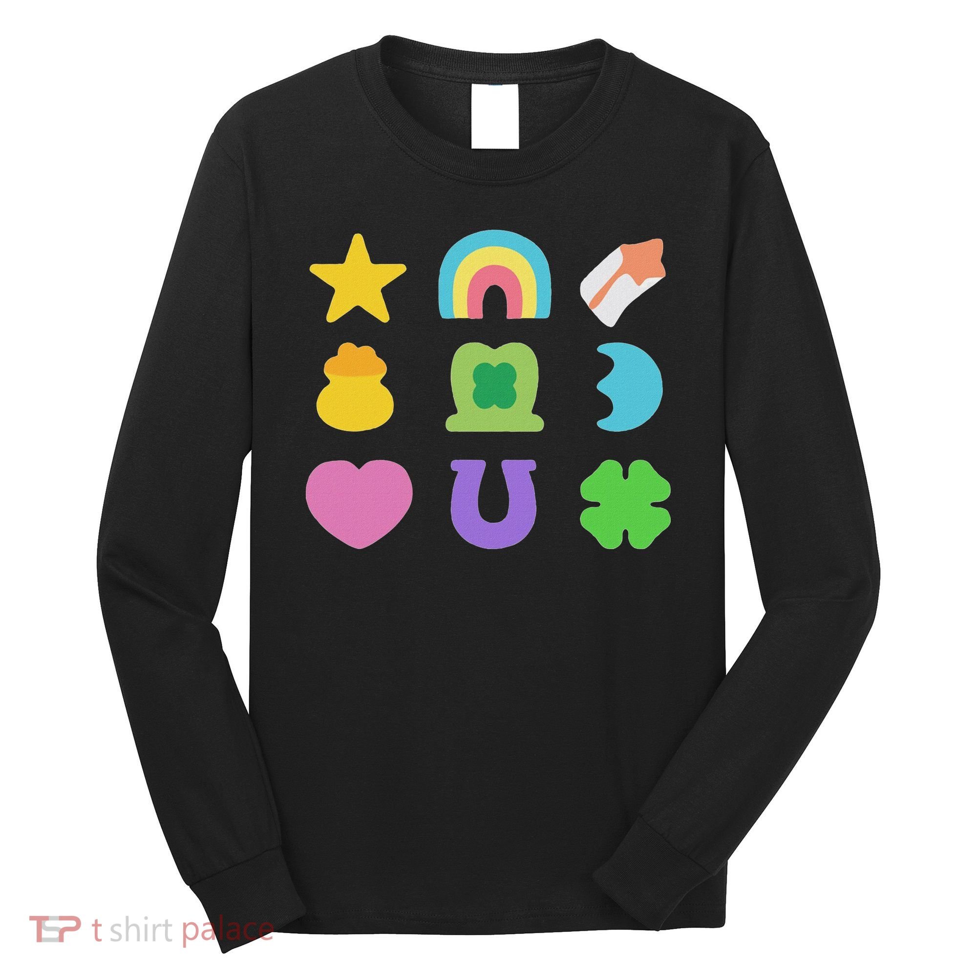 Lucky Cereal Marshmallow Shapes Magically Charms Delicious Long Sleeve Shirt