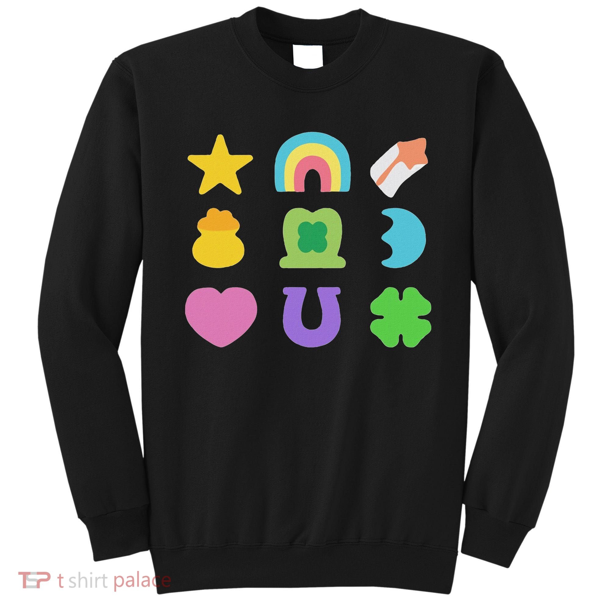 Lucky Cereal Marshmallow Shapes Magically Charms Delicious Sweatshirt