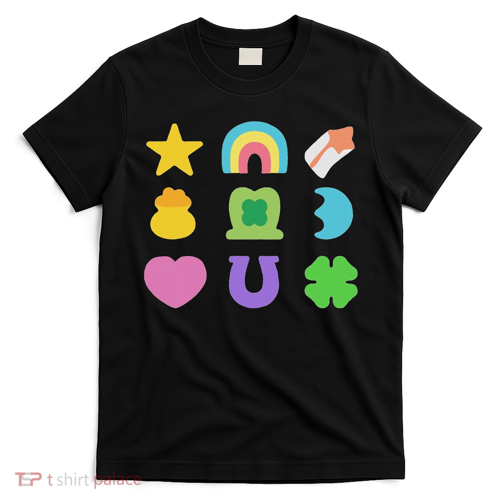 Lucky Cereal Marshmallow Shapes Magically Charms Delicious T-Shirt