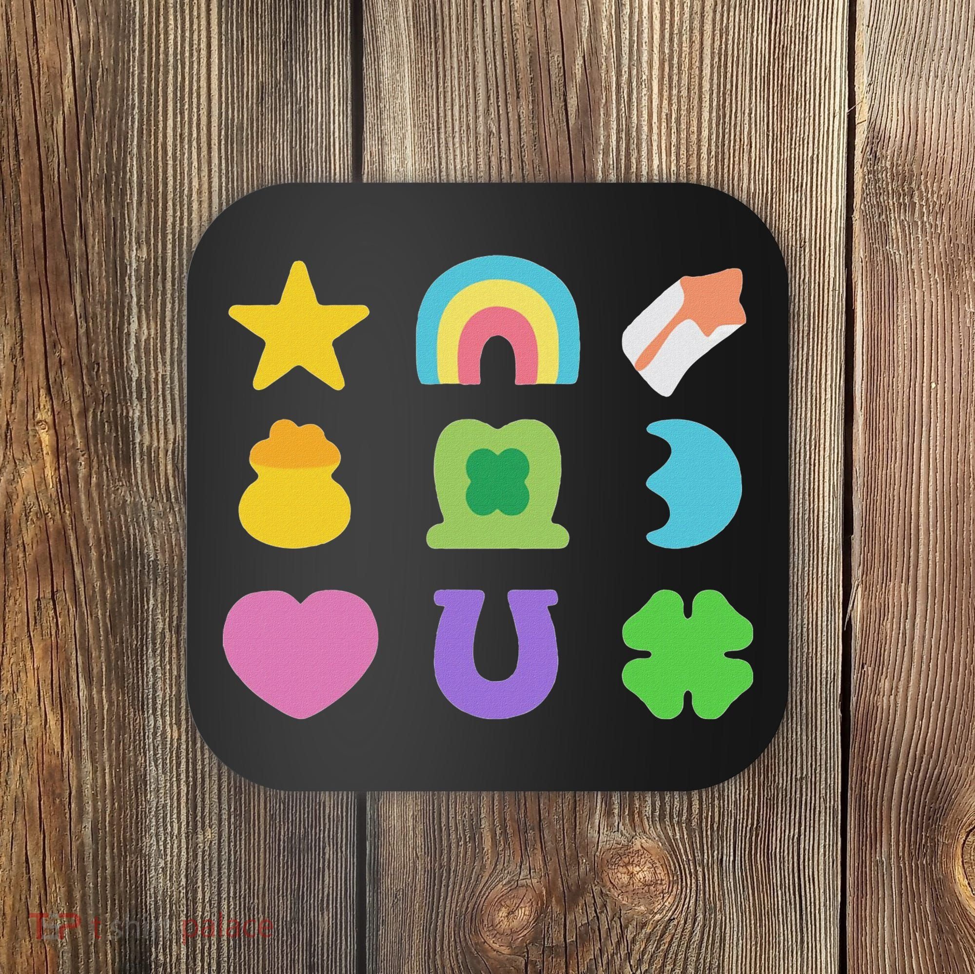 Lucky Cereal Marshmallow Shapes Magically Charms Delicious Coaster