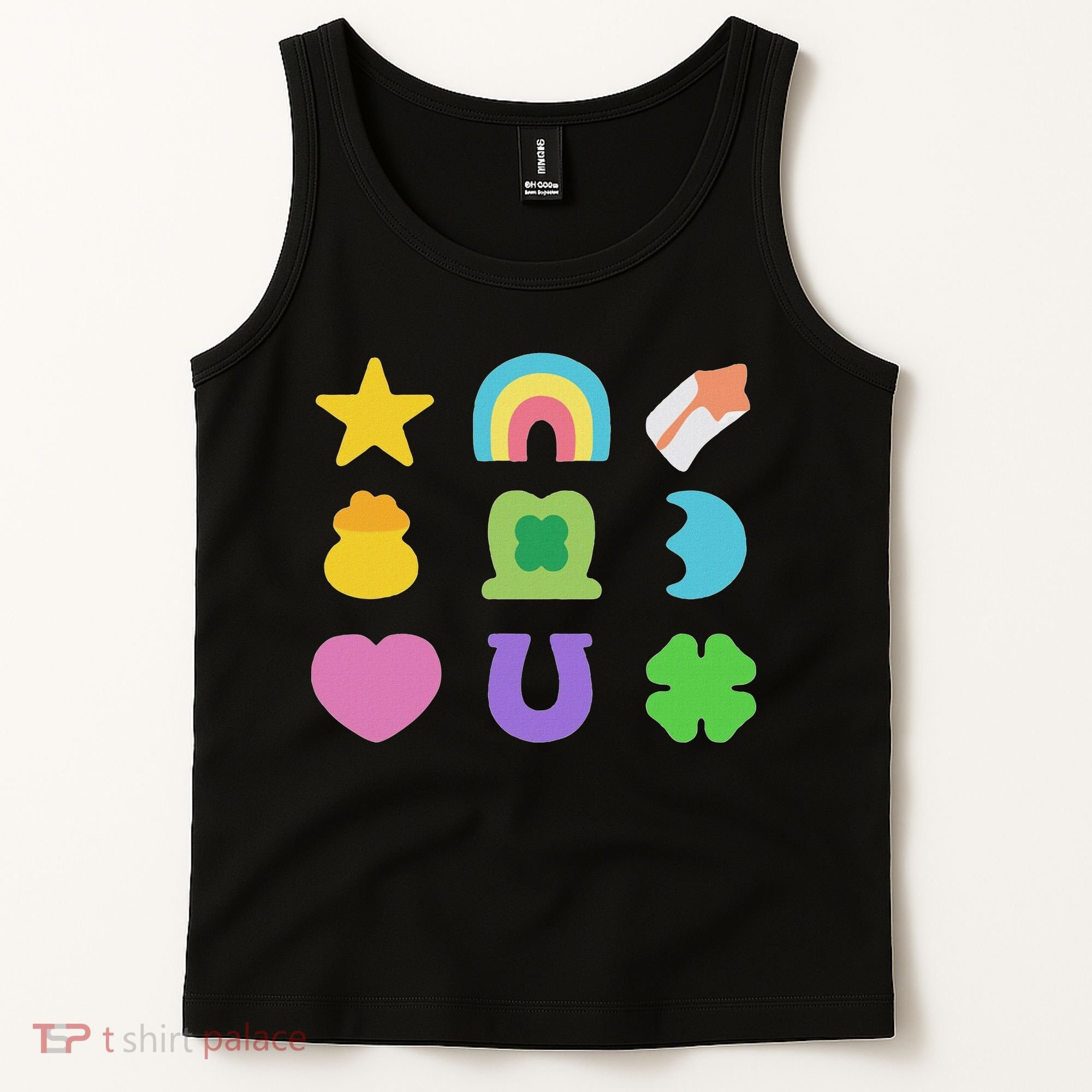Lucky Cereal Marshmallow Shapes Magically Charms Delicious Tank Top