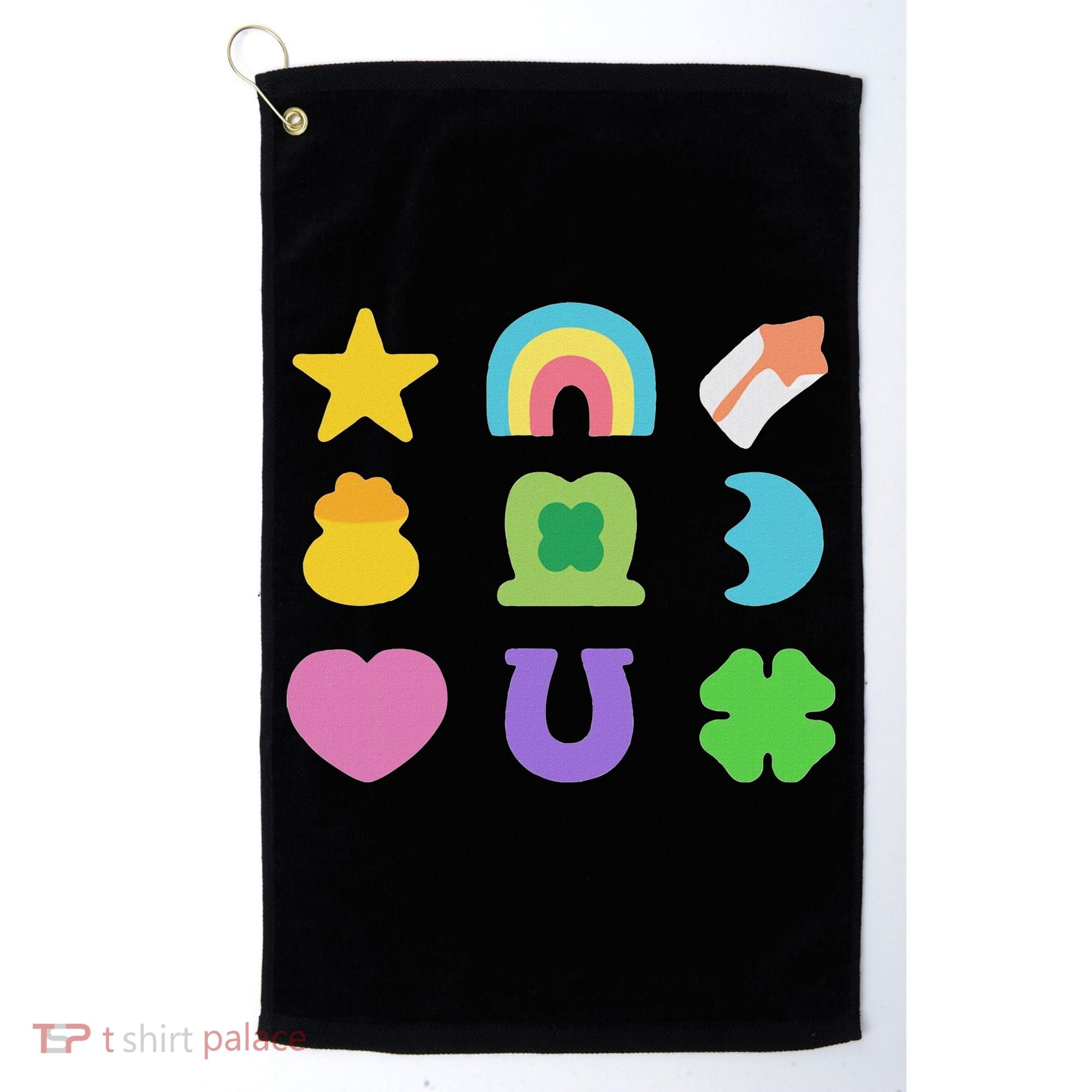 Lucky Cereal Marshmallow Shapes Magically Charms Delicious Golf Towel