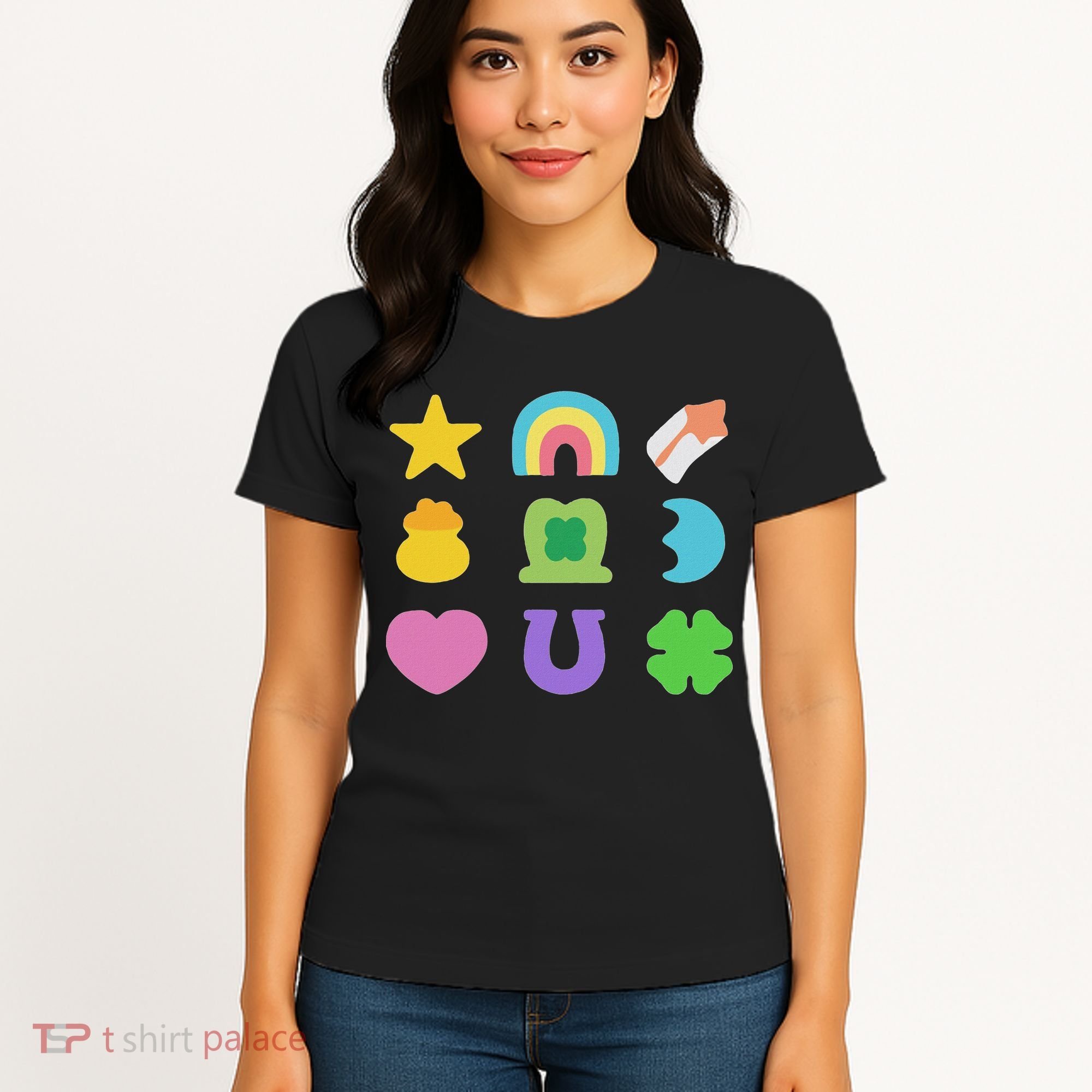 Lucky Cereal Marshmallow Shapes Magically Charms Delicious Women's T-Shirt