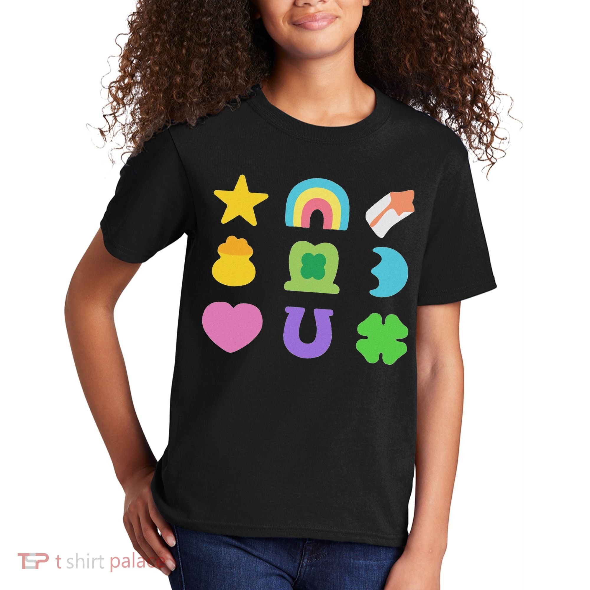 Lucky Cereal Marshmallow Shapes Magically Charms Delicious Kids T-Shirt