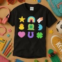 Lucky Cereal Marshmallow Shapes Magically Charms Delicious Kids T-Shirt thumb 3