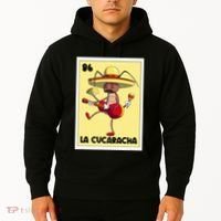 La Cucaracha Mexican Bingo Card Cockroach With Taco & Beer Hoodie thumb 2