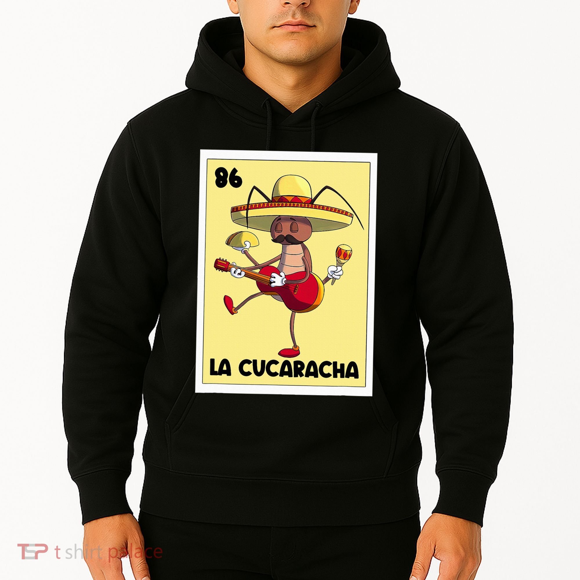 La Cucaracha Mexican Bingo Card Cockroach With Taco & Beer Hoodie
