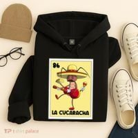 La Cucaracha Mexican Bingo Card Cockroach With Taco & Beer Hoodie thumb 4