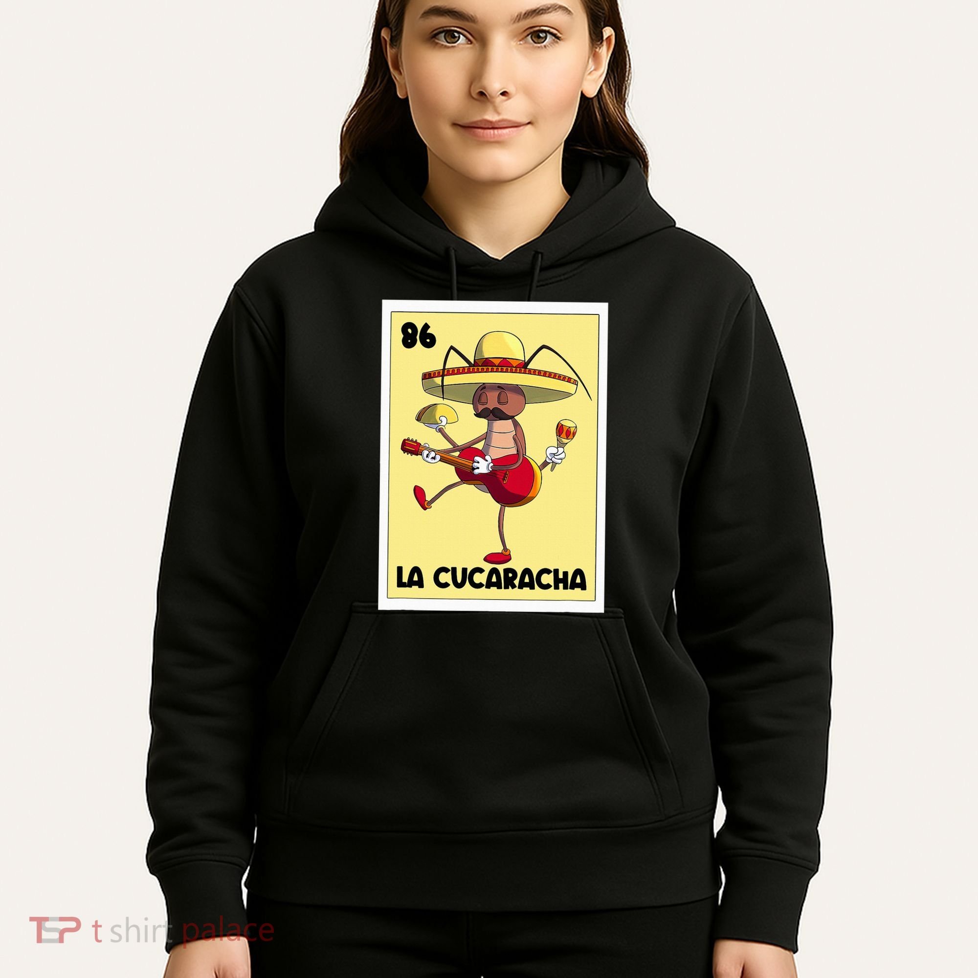 La Cucaracha Mexican Bingo Card Cockroach With Taco & Beer Hoodie