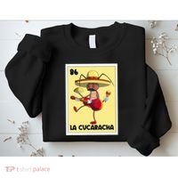 La Cucaracha Mexican Bingo Card Cockroach With Taco & Beer Sweatshirt thumb 2