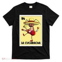La Cucaracha Mexican Bingo Card Cockroach With Taco & Beer T-Shirt thumb 0