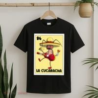 La Cucaracha Mexican Bingo Card Cockroach With Taco & Beer T-Shirt thumb 2