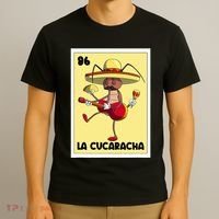 La Cucaracha Mexican Bingo Card Cockroach With Taco & Beer T-Shirt thumb 3