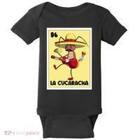 La Cucaracha Mexican Bingo Card Cockroach With Taco & Beer Baby Bodysuit thumb 0