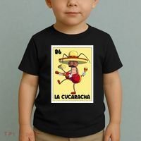 La Cucaracha Mexican Bingo Card Cockroach With Taco & Beer Toddler T-Shirt thumb 2