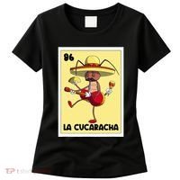 La Cucaracha Mexican Bingo Card Cockroach With Taco & Beer Women's T-Shirt thumb 0