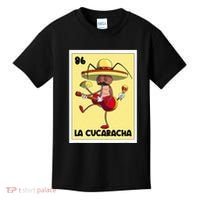 La Cucaracha Mexican Bingo Card Cockroach With Taco & Beer Kids T-Shirt thumb 0