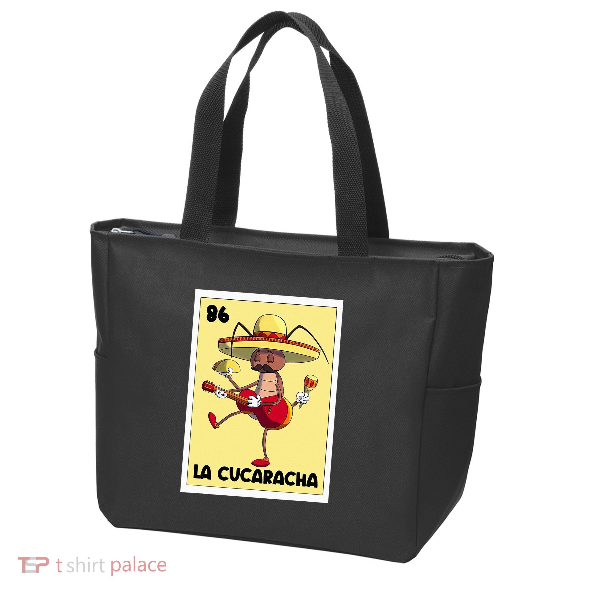 La Cucaracha Mexican Bingo Card Cockroach With Taco & Beer Tote Bag