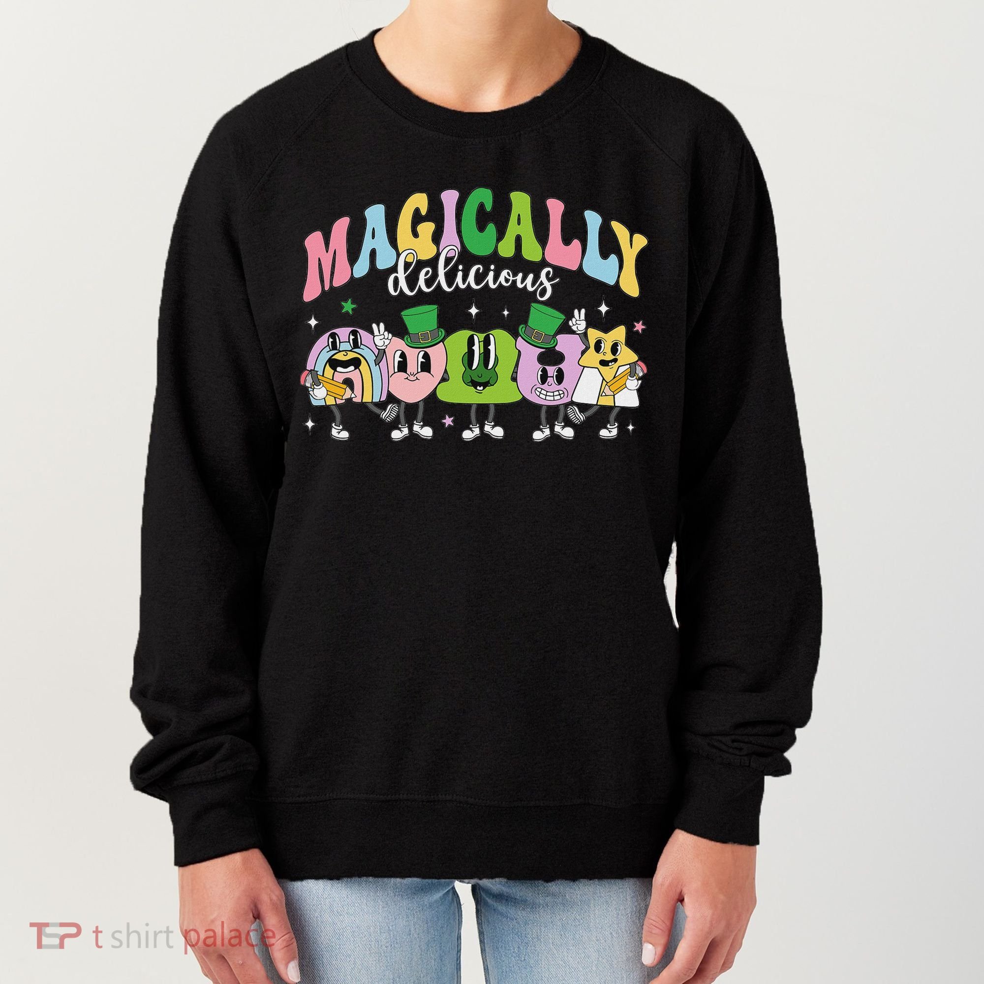 Lucky Cereal Marshmallow Shapes Magically Charms Delicious Women's Sweatshirt