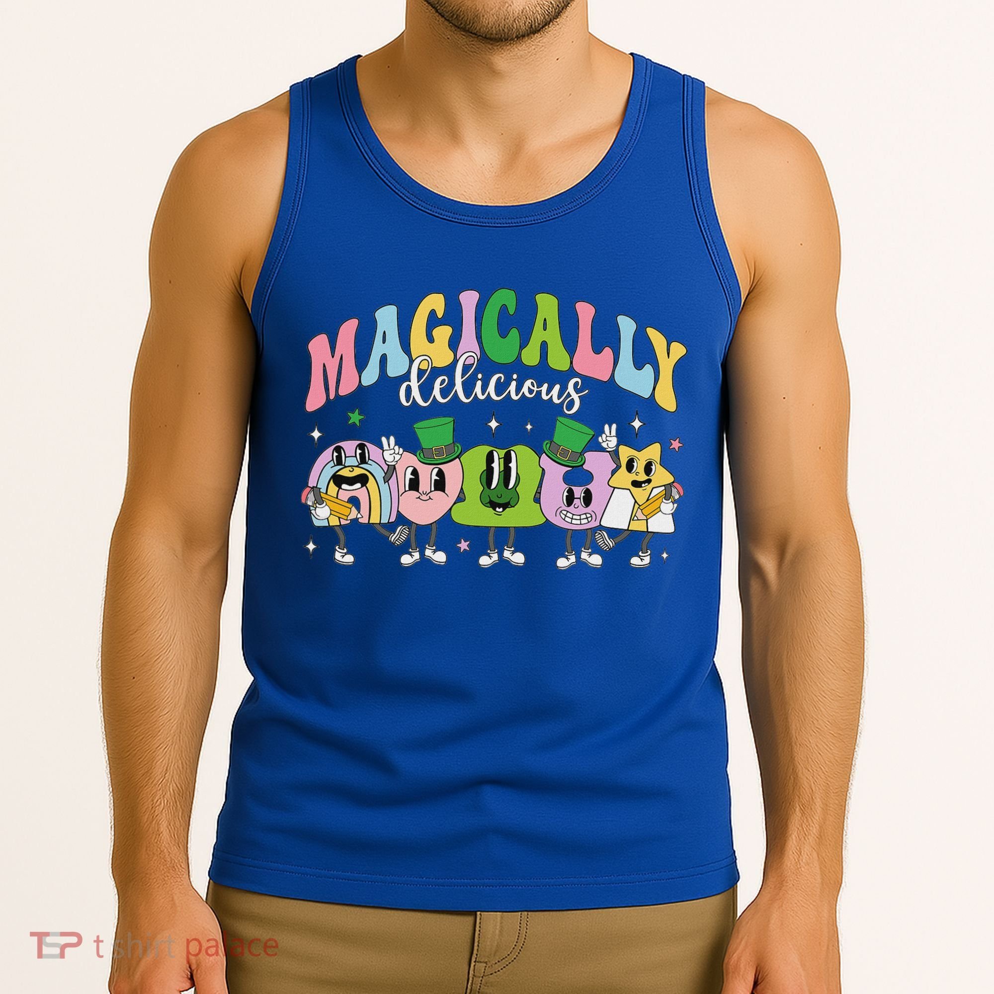 Lucky Cereal Marshmallow Shapes Magically Charms Delicious Tank Top