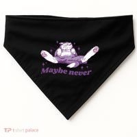 Lazy Cat Maybe Never Funny USA-Made Doggie Bandana thumb 0