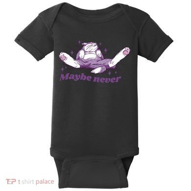 Lazy Cat Maybe Never Funny Baby Bodysuit