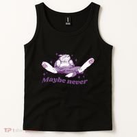Lazy Cat Maybe Never Funny Tank Top thumb 2