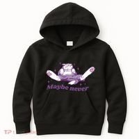 Lazy Cat Maybe Never Funny Kids Hoodie thumb 0
