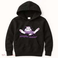 Lazy Cat Maybe Never Funny Kids Hoodie thumb 0