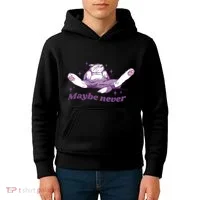 Lazy Cat Maybe Never Funny Kids Hoodie thumb 4