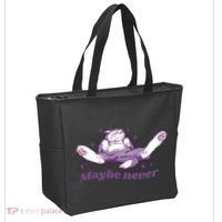 Lazy Cat Maybe Never Funny Tote Bag thumb 2