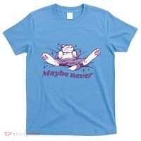 Lazy Cat Maybe Never Funny T-Shirt thumb 0