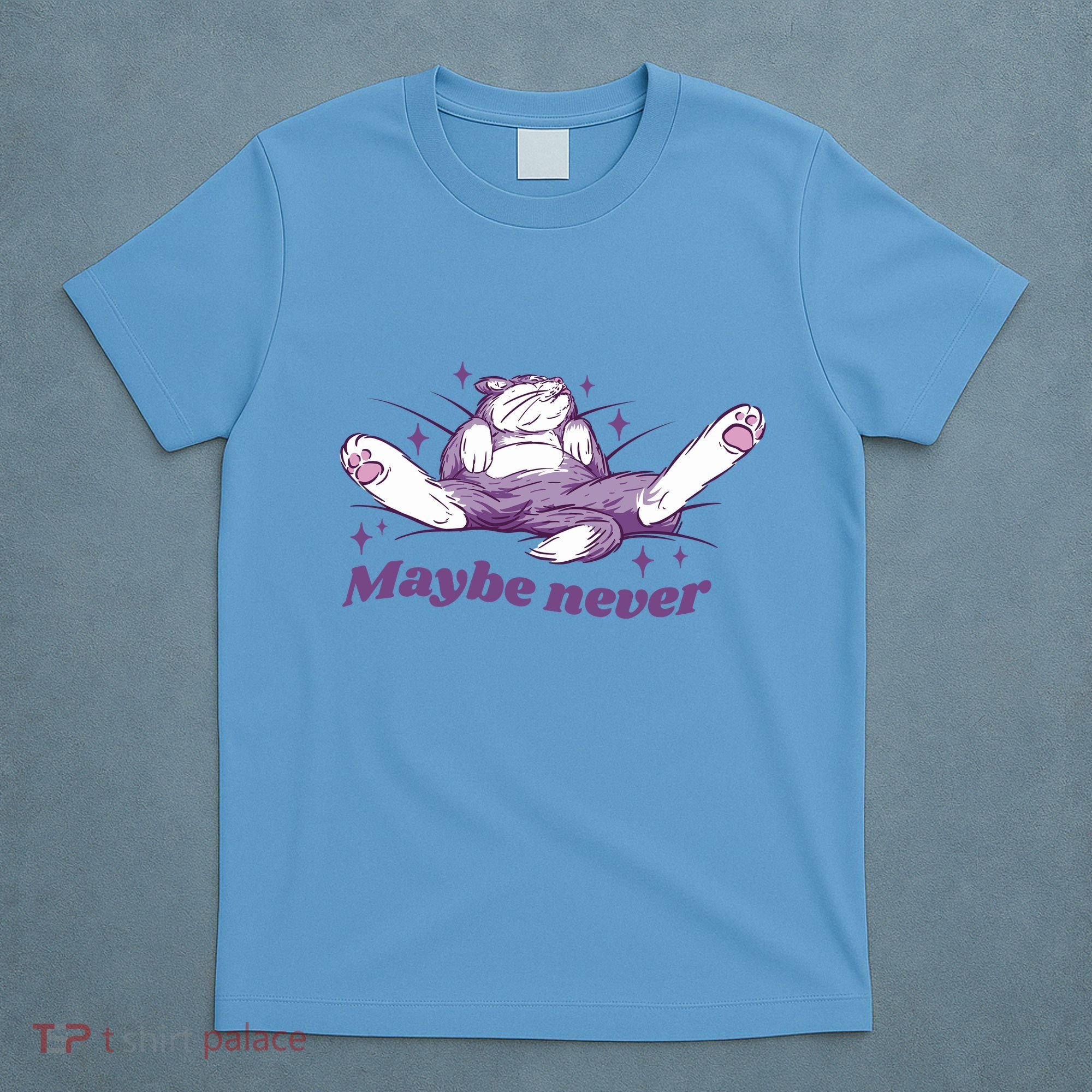Lazy Cat Maybe Never Funny T-Shirt