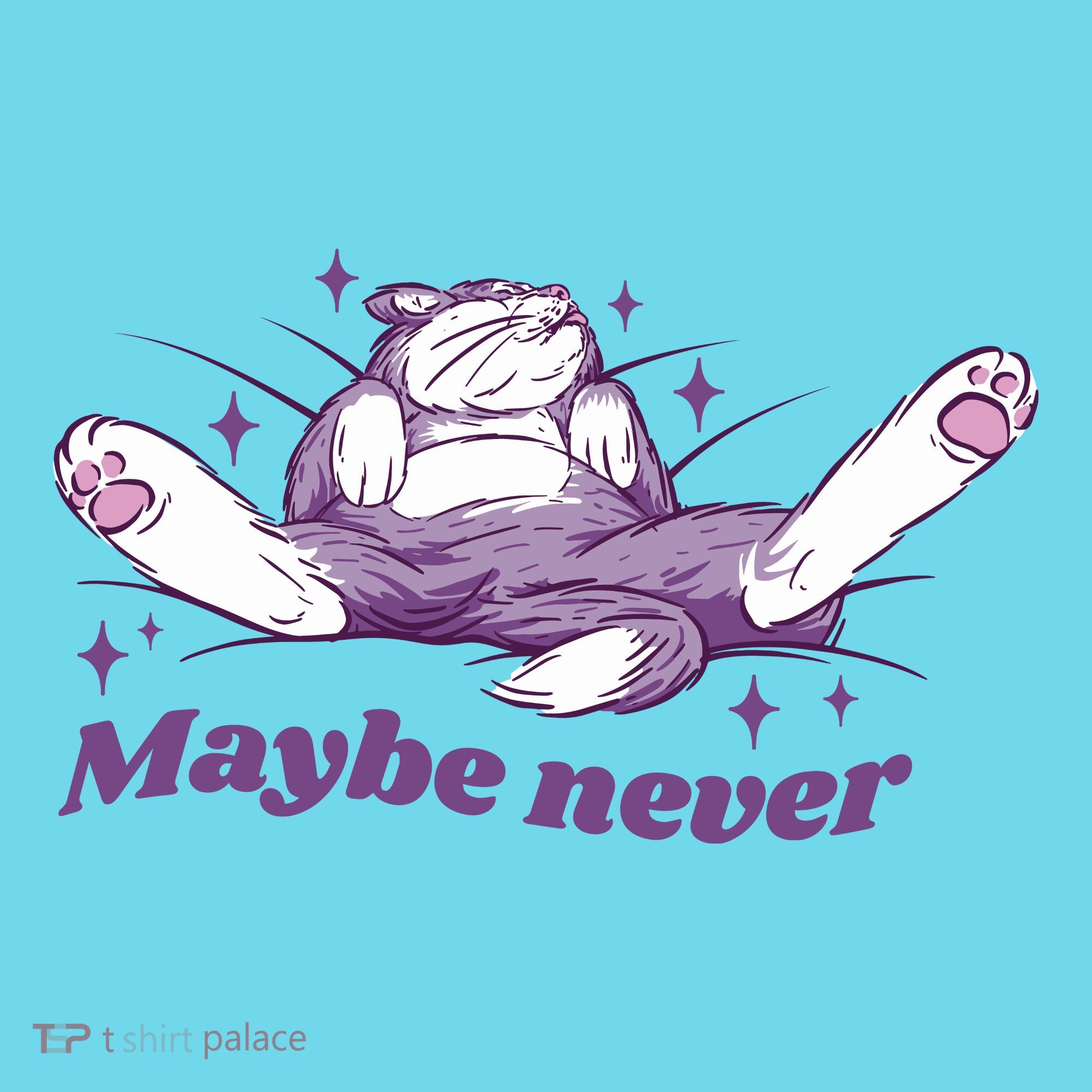 Lazy Cat Maybe Never Funny T-Shirt