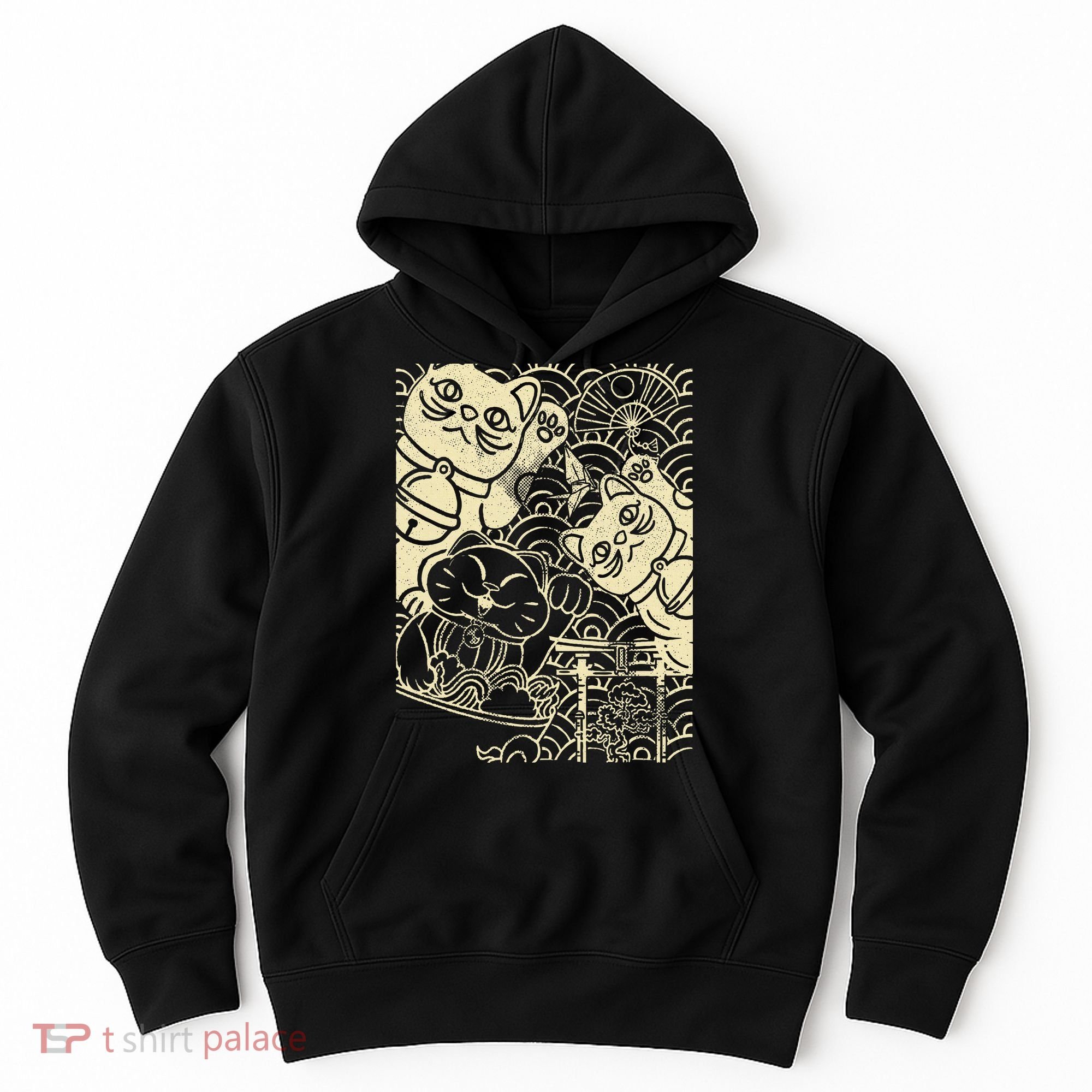 Lucky Cat Maneki Neko Japanese Good Luck Japan Life Hoodie